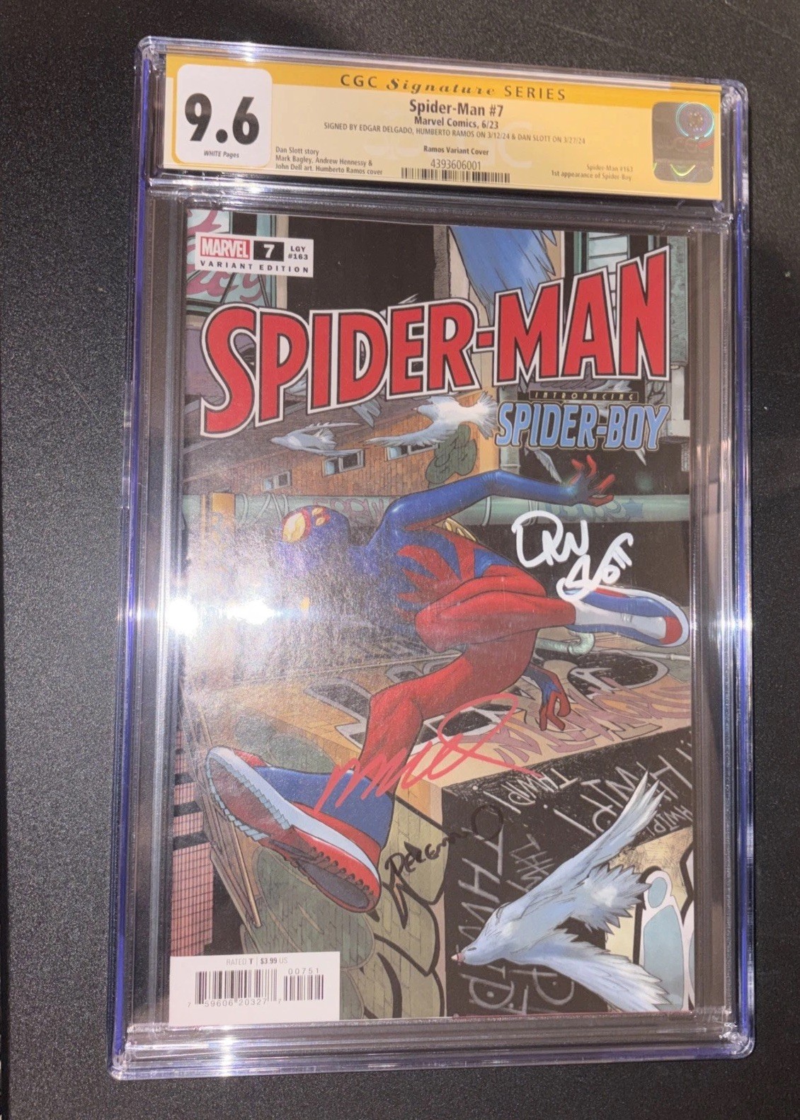 Spider-Man 7 Ramos Variant CGC 9.6 Triple Signed 1st Spider-Boy