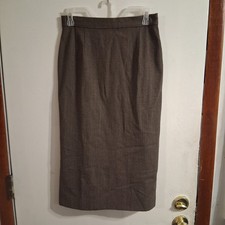 VTG Valentino Miss V Skirt Womens 8 Straight Pencil Wool Designer