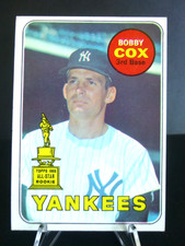 1969 Topps #237 Bobby Cox, Yankees, EX-EXMT, Nice Card! Rookie, HOF. rookie card picture