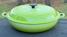 Le Creuset Cast Iron 32 Shallow Casserole Braiser 5 Qt. Kiwi Green