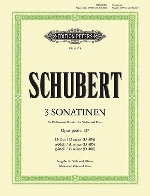 Three Sonatinas, Op.post 137 Piano, Viola Music Schubert Edition Peters