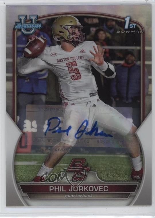 2022 Bowman U Chrome Prospect Refractor /499 Phil Jurkovec #35 Auto 1m22