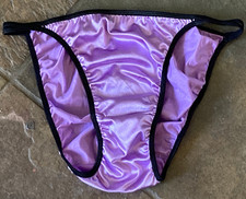 Bright PURPLE 9/2XL Double String Hi Shine Second Skin String Panties NWOT