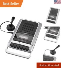 Jensen Portable Cassette Player Recorder - Compact, Dual Microphone Design