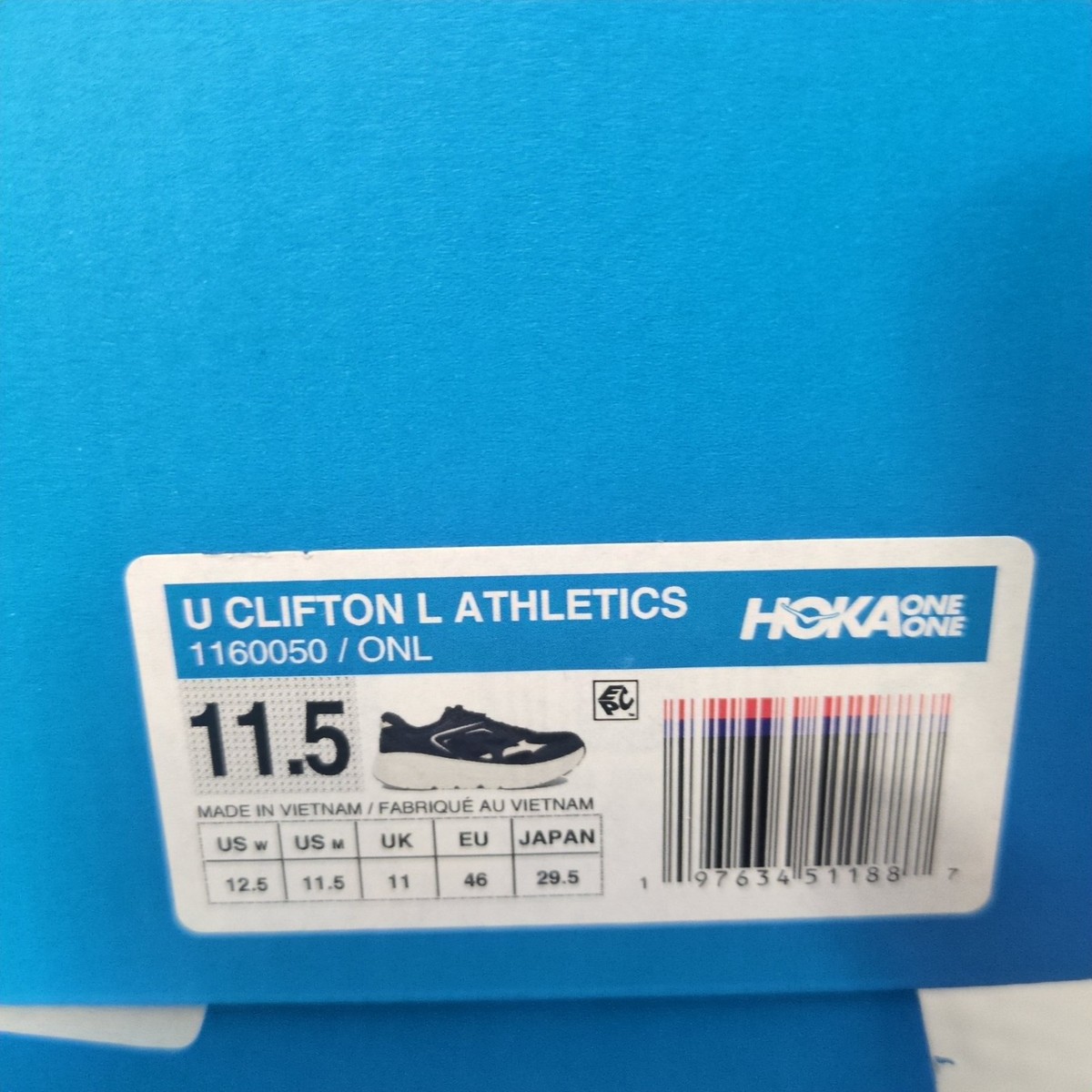 HOKA Clifton L Athletics Running Shoes Men Size 10.5 Obsidian Black 1160050/ONL Hoka One One HOKA Clifton L Obsidian Alabaster for sale | eBay main image 2