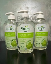 3 x Simple Hand Wash Gentle Care 250ml Moisturising Antibacterial Sensitive Skin 18.99 per litre