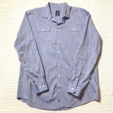 johnnie-O Men's Hutton Shirt Sz Large Blue Button Up Woven Long Sleeve JMWL3400