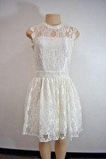 Alexis White Lace Cocktail / evening Backless dress Size 6 on Sale mp