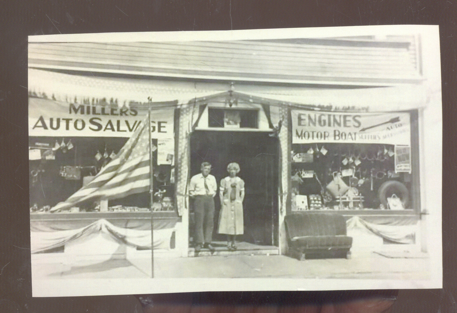 REAL PHOTO LINCOLN NEBRASKA AUTO SALVAGE ENGINE SHOP STORE POSTCARD