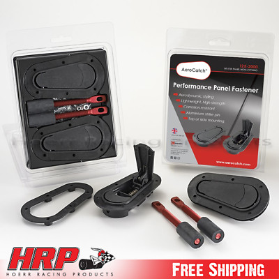 #ad AeroCatch 125 2000 Flush Non Locking Hood Latch and Pin Kit Black $82.99