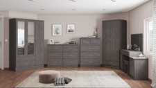Black Wood Grain Effect Large Bedroom Range " NADINE"