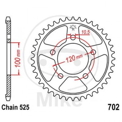 CORONA Z42 525 SILBER D.INT. 100 727.61.16 Aprilia 1000 Tuono V4R APRC 2011-201
