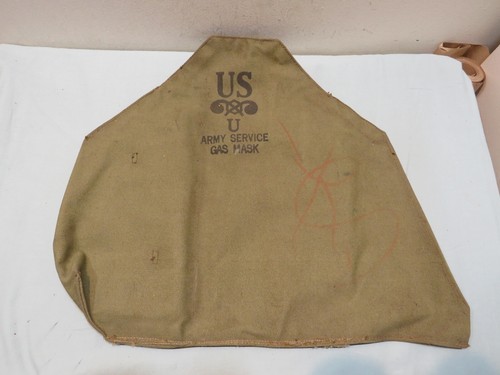 Vintage WW2 US Army Service U Gas Mask Canvas Bag