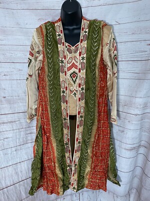 Set of 3 Pcs Traditional Clothing: Benzer Blouse, Kurta and Scarf Sz 84 x40 