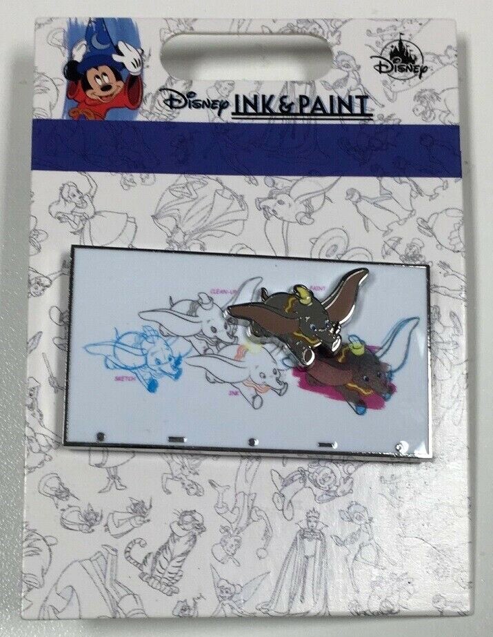 Disney Parks Ink & Paint Collection Dumbo Story Board Trading Pin New on Card