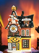 Blue Sky Clayworks PUMPKIN SPICE LATTE Tealight Candle House Halloween NWT