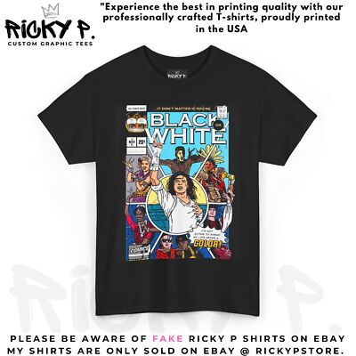 Michael Jackson Black or White Comic Art T shirt Unisex Heavy