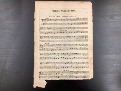 C. 1800 Fresh And Strong - A Favorite Song Thomas Arne G. E. Blake Philadelphia