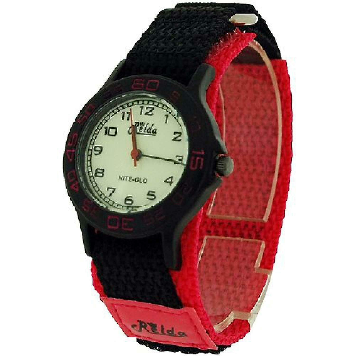 Children's Glow in the dark Quartz Watch Pink & Black Model REL56 By Relda