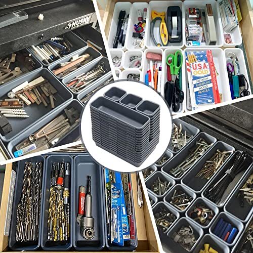 42 Pack Tool Box Organizer Tool Tray Dividers, Rolling Tool  Assorted Colors 