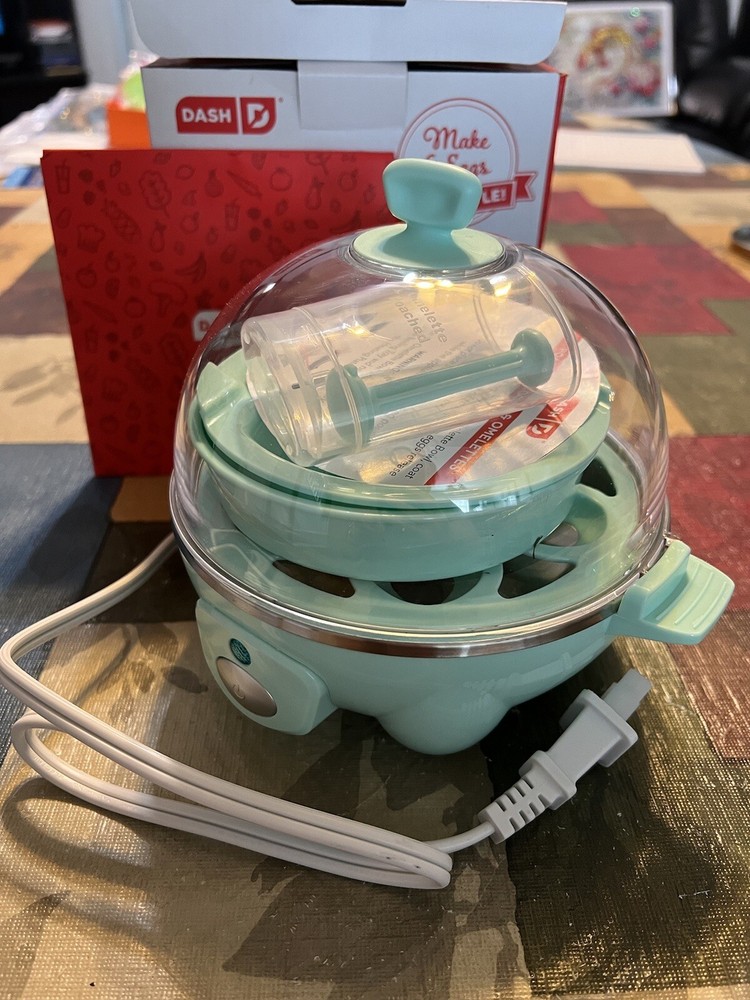 Dash Rapid 6-Egg Cooker in Light Blue for Fast Poached Boiled and Deviled Eggs