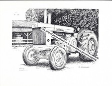 John Deere Model AR Tractor, Styled ~ Pen & Ink Print