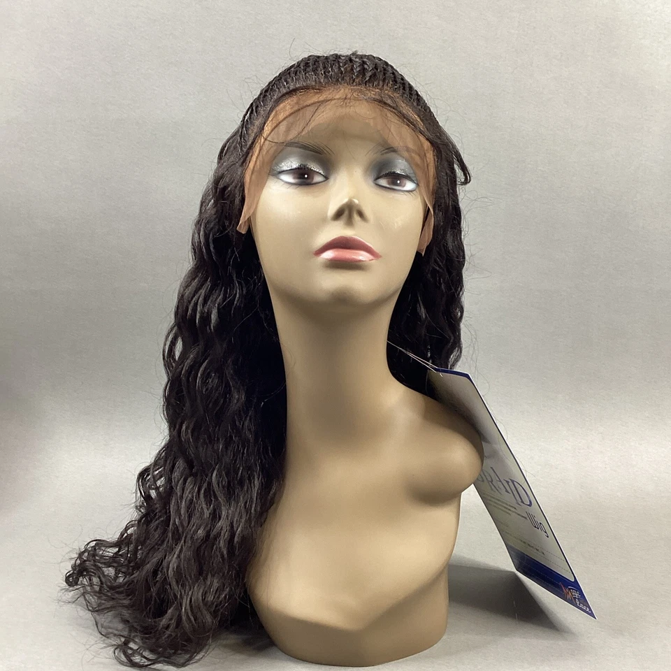 Парик MLB38 Magic Lace Braid No2 темно-коричневый кружевной спереди синтетический волнистый парик - Изображение 2 из 4