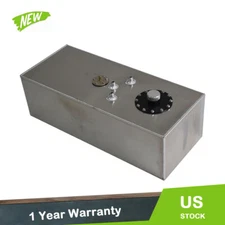 Aluminum 15 Gallon/57L Racing/Drift Fuel Cell Gas Tank+ Cap+ Level Sender Silver