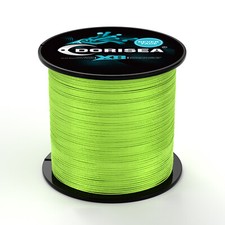 Dorisea NEVER FADE 8 Strands Fluorescent Green PE Braided Fishing line 100-2000m
