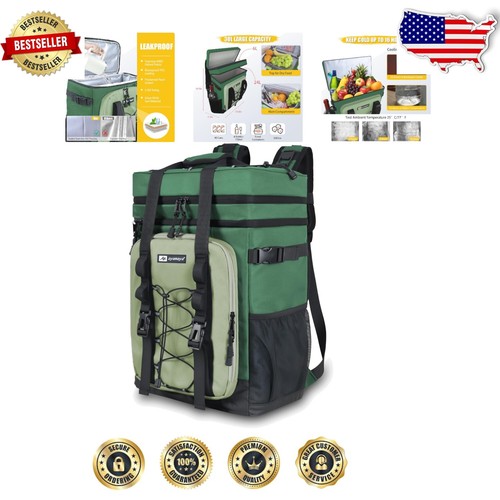 Versatile Leakproof Cooler Backpack with Storage Pockets - Great for Picnics