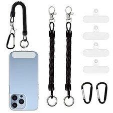 Phone Lanyard Tether with Patch 2Pack of Anti Theft Phone Strap with Carabine...