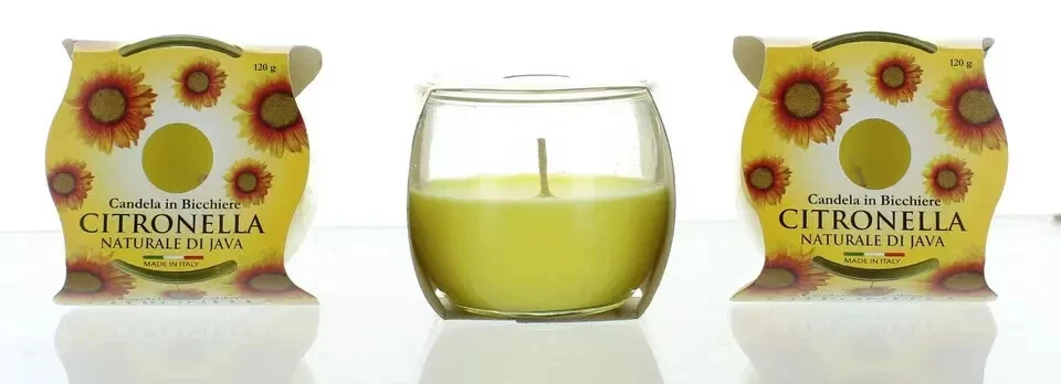 3PK Outdoor Garden Citronella Glass Jar Candle Insects Mosquitos Fly Repellent - Image 3 of 3