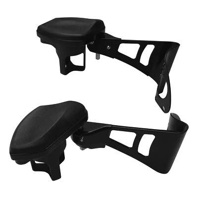 Black Passenger Arm Rests Armrests Drink Holder Fit For Harley Touring 2014-2024 - Bild 1 von 4