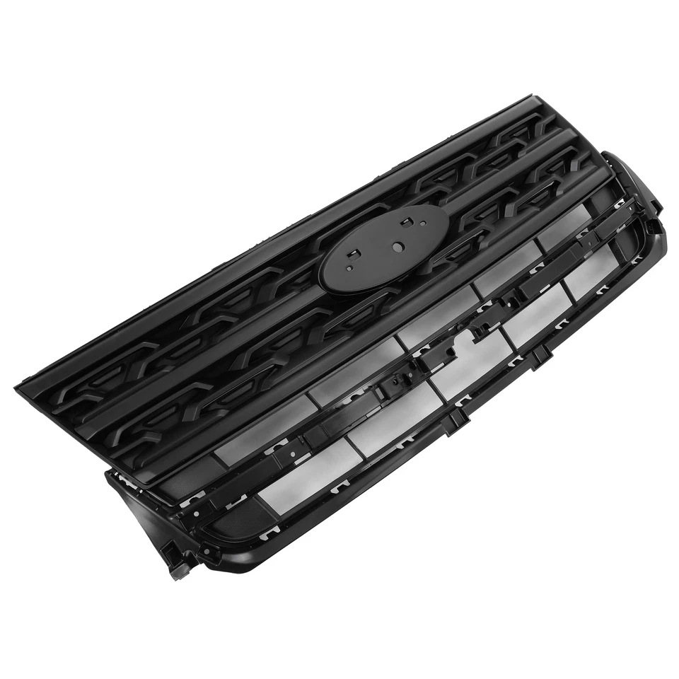 Parachoques delantero negro para Ford Explorer 2018-2019 parrilla superior negro pintado ABS Foto 2 de 4