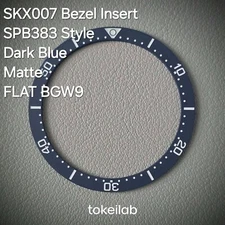 Bezel Insert SKX007 Ceramic BGW9 (SPB383 style) / Flat / Dark Blue Matte