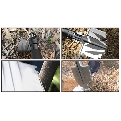 Folding Outdoor Survival Spade Camping Shovel Axe Tool Set - Picture 5 of 11