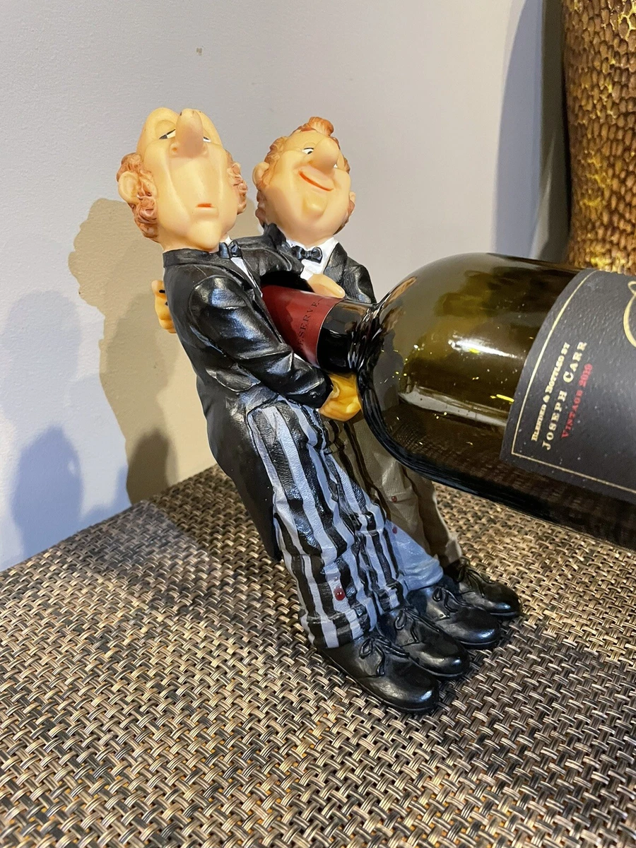 Resin Double Butler Wine Bottle Holder