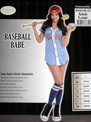 Sexy Damen Karneval Kostüm Baseball Babe Gr. M, L Fasching Amscan