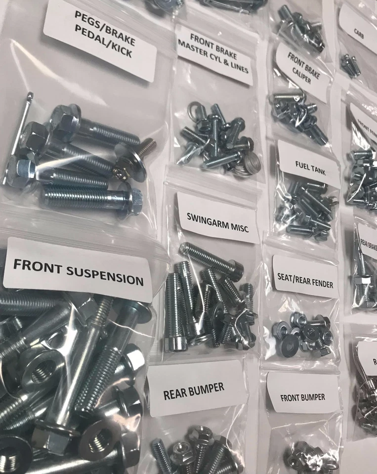 Kit de pernos de restauración completa ATC horquillas delanteras Honda ATC250R carrocería del motor marco ruedas Foto 2 de 2