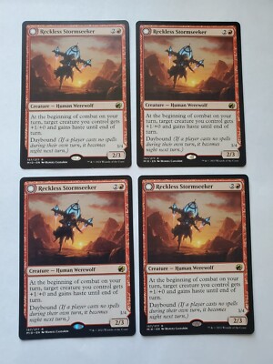 4x Reckless Stormseeker - Midnight Hunt - Near Mint - Magic the gathering