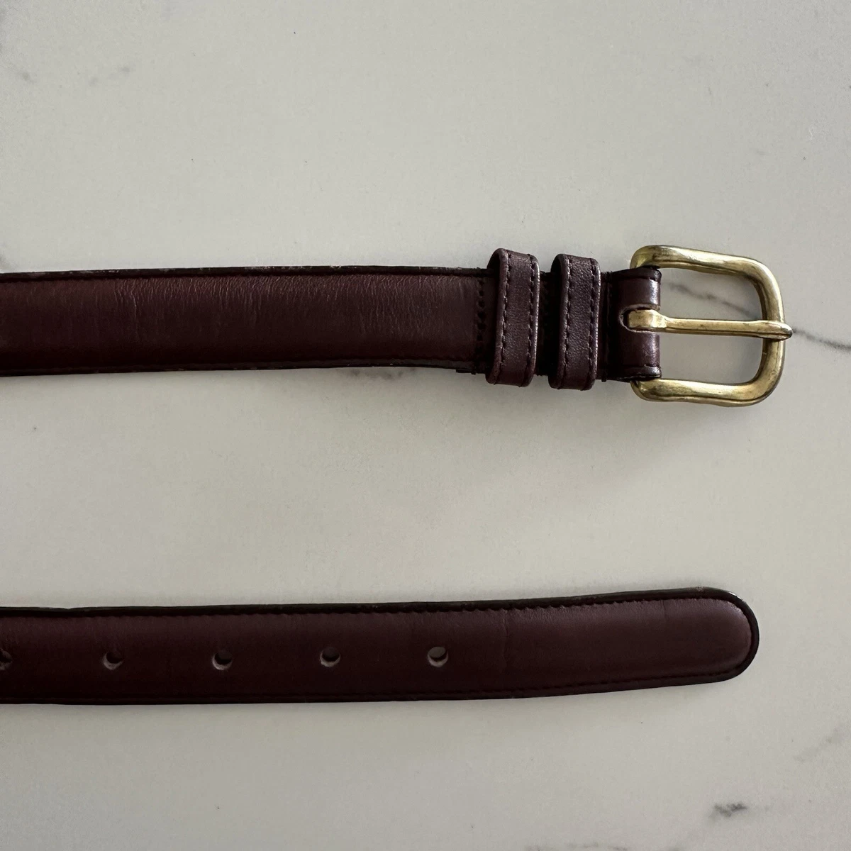 Vintage Coach 6600 Belt in Glove Tanned Cowhide Solid Brass Buckle Mahogany 26\