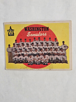 1959 Topps #397 Washington Senators Team Very Good actual card is scanned