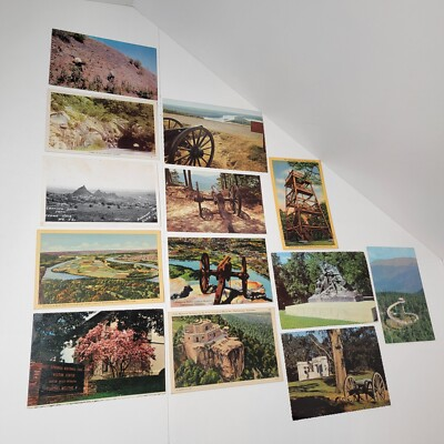 #ad 13 Vtg Uncirculated Postcards of Random American Historical Places Cat#PC 208 $10.80