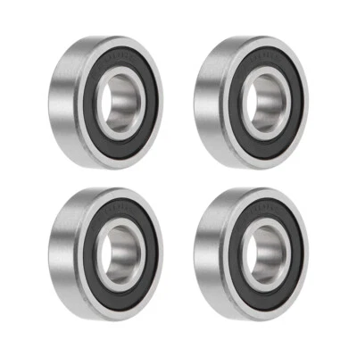 UXCELL 6200/12-2RS Ball Bearings 12x30x9mm Double Sealed Chrome Steel P0 4pcs