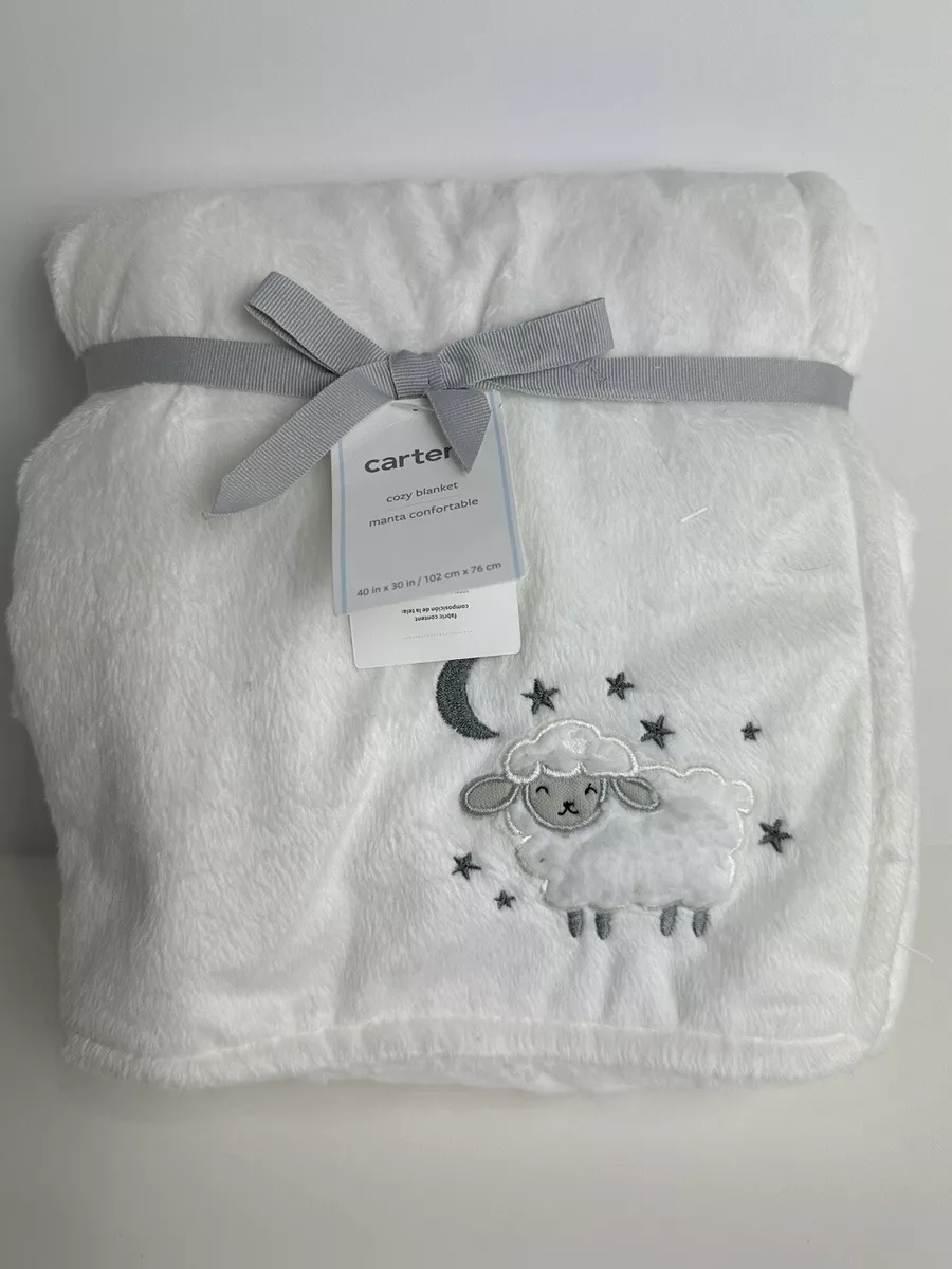 White plush on sale baby blanket