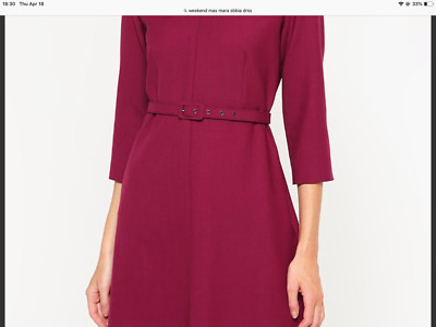 NWT Weekend Max Mara Sabbia Purple Dress Size 12 US Orig. $375
