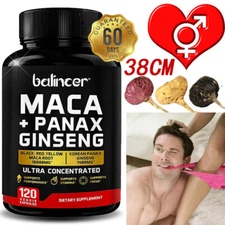 Maca Ginseng Kapseln - Hochdosiert Mit 11400Mg - 120 Vegane Kapseln