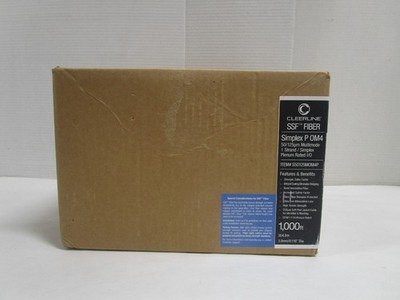 CLEERLINE SSF Fiber Optic simplex p om4 S50125M0M4P Multimode 1000 ft. NEW