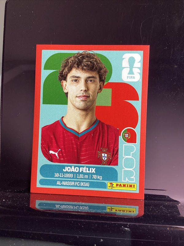 2026 Panini World Cup Sticker Joao Felix #POR 17 Red Border - Portugal