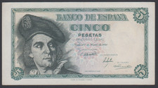 Spain 5 Pesetas 05-03-1948  XF+  P. 136, Banknote Circulated